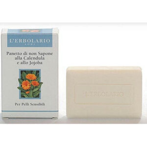 Panetto di non Sapone alla Calendula e Jojoba per viso e collo