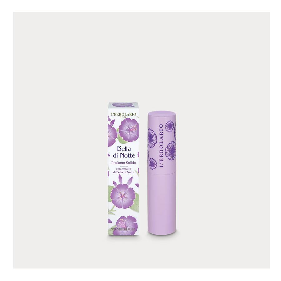 Profumo Solido Bella di Notte in stick, 9g, profumazione fiorita e vanigliata