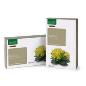 Ampolle di Rodiola Ligne De Plantes su sfondo naturale