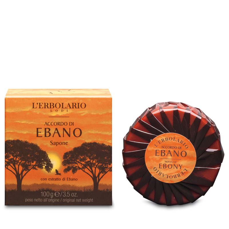 sapone per uomo con estratto di legno di Ebano e oli emollienti