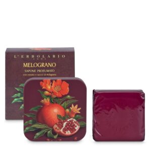Sapone profumato al melograno in scatola di latta, 100g