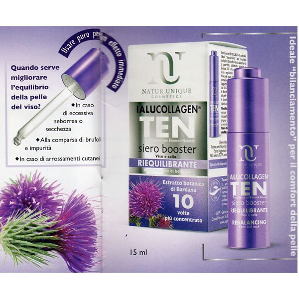 Siero booster riequilibrante viso collo con estratto di Bardana