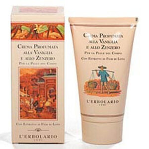 Crema profumata corpo vaniglia e zenzero, emolliente e rassodante